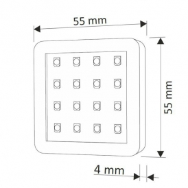 OPRAWA LED SQUARE, ZESTAW 2 PKT- gotowy zestaw Led  2