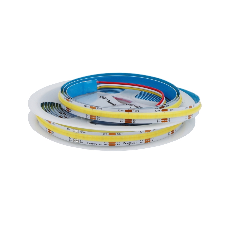 Taśma COB BICOLOR 608 LED/m IP20 16,8W/m 12V DC