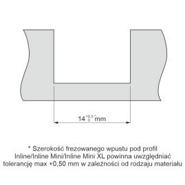 Profil aluminiowy INLINE MINI XL 1 m