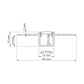 Profil aluminiowy DEOLINE typ P 1 m