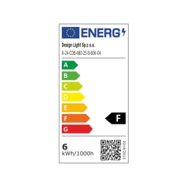 Taśma w barwie zimnej  COB 480 LED/m IP20 11,2W/m 24V DC- 25m