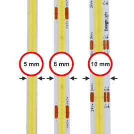 Taśma COB SLIM 5 mm 384 LED/m IP20 11W/m 24V DC