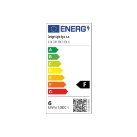 Taśma COB SLIM 5 mm 384 LED/m IP20 11W/m 24V DC- etykieta energetyczna