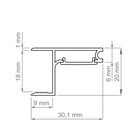 Profil aluminiowy LED wieńcowy SKYLINE 2 m