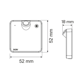 DELI 3 Sensor PIR ze ściemniaczem- wymiar