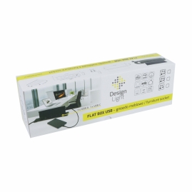 FLAT BOX wpuszczane gniazdo meblowe z USB A i C