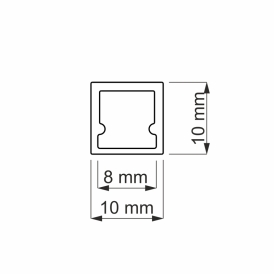 Profil TREND 10x10mm opal 2 m 2
