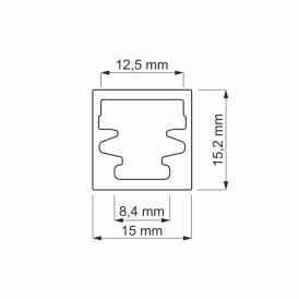 Profil TREND 15x15,2mm opal 2 m 2
