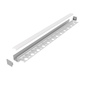Profil aluminiowy DEOLINE typ K 2 m  z kloszem mlecznym do płyt karto-gips 2