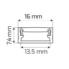Profil aluminiowy LINE XL 3 m zestaw 30 sztuk 2