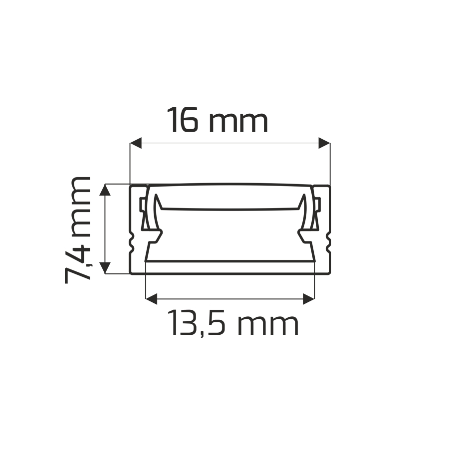 Profil aluminiowy LINE XL 3 m zestaw 30 sztuk