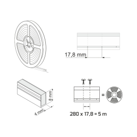 Taśma LED Neon Flex Slim 4x8mm IP67 6,2W/m