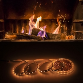 Taśma RGBW + efekt kominka