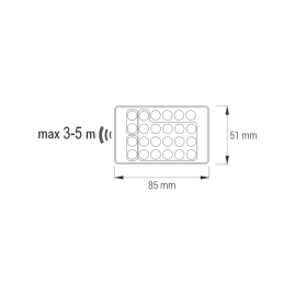 Rysunek techniczny - pilot IR od oświetlania RGB