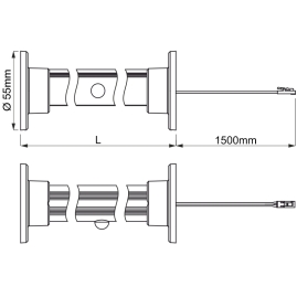 Drążek LED RELING PLUS z wyłącznikiem ruchowym PIR