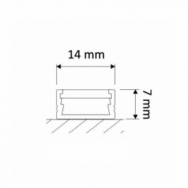 Profil nawierzchniowy  aluminium LINE MINI 1m klosz przezroczysty 2