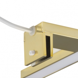 AMBER złota oprawa łazienkowa LED- montaż