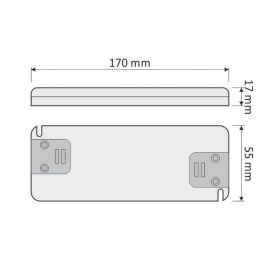 PŁASKI ZASILACZ Flat DO LED 30W- rysunek techniczny 