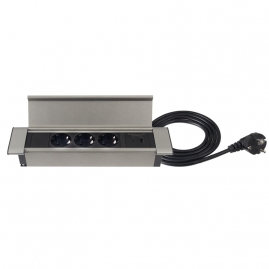 FLAT BOX wpuszczane gniazdo meblowe z USB A i C