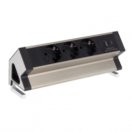 DESK BOX przedłużacz biurowy z USB A i C + 3 gniazda schuko