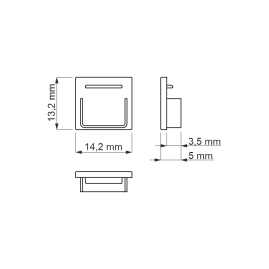 Zaślepka z otworem do profilu Line Deoline