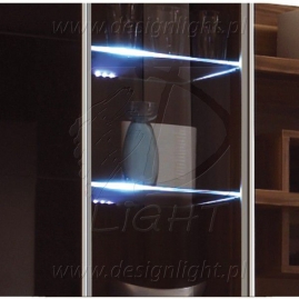 KLIPS LED METALOWY, ZESTAW 2 PKT.-podświetlenie półek szklanych, witryn 